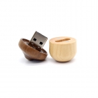 Wooden Usb Drives - 2020 creative new hazelnut shaped wooden usb storage device LWU1013